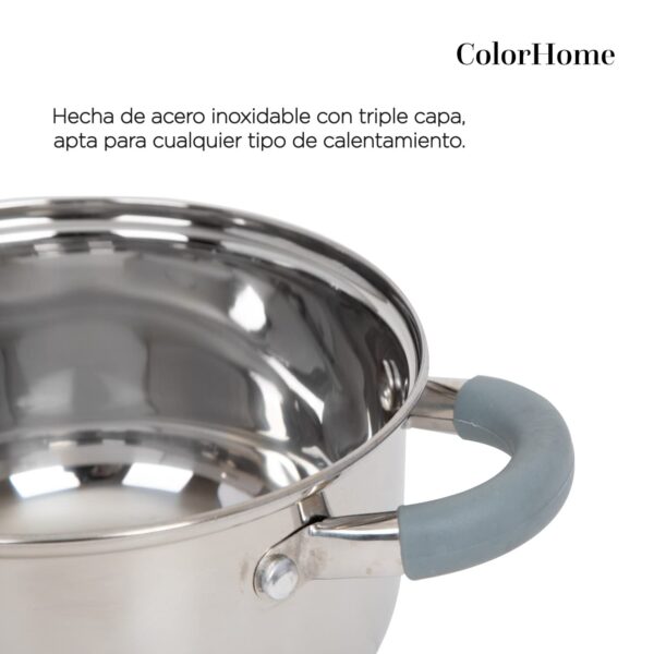 Batería HOME ELEMENTS Acero Inoxidable de 7 piezas - Imagen 3