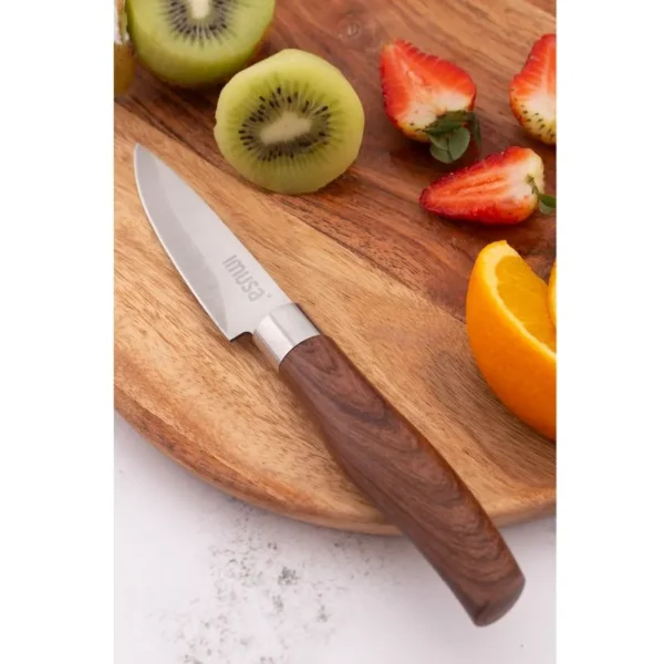 Cuchillo en acero con mango tipo madera de 8.5 cm Imusa - Imagen 6