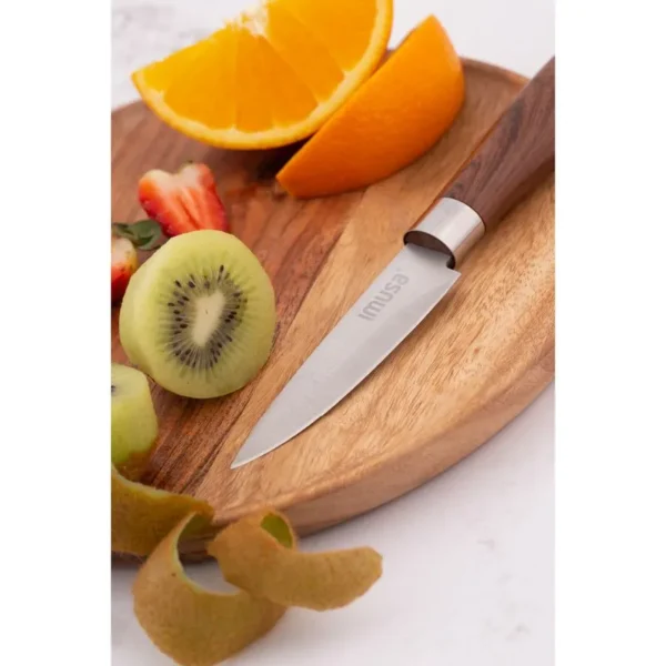 Cuchillo en acero con mango tipo madera de 8.5 cm Imusa - Imagen 3