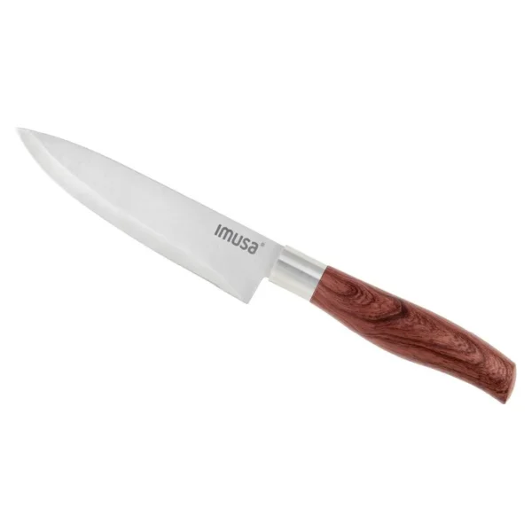 Cuchillo en acero con mango tipo madera de 15 cm Imusa - Imagen 5