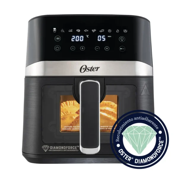 Oster® Freidora de Aire Digital, 4L de Capacidad, con Recubrimiento DiamondForce, Ventana y Luz Interna, con 10 Programas Automáticos - Imagen 4