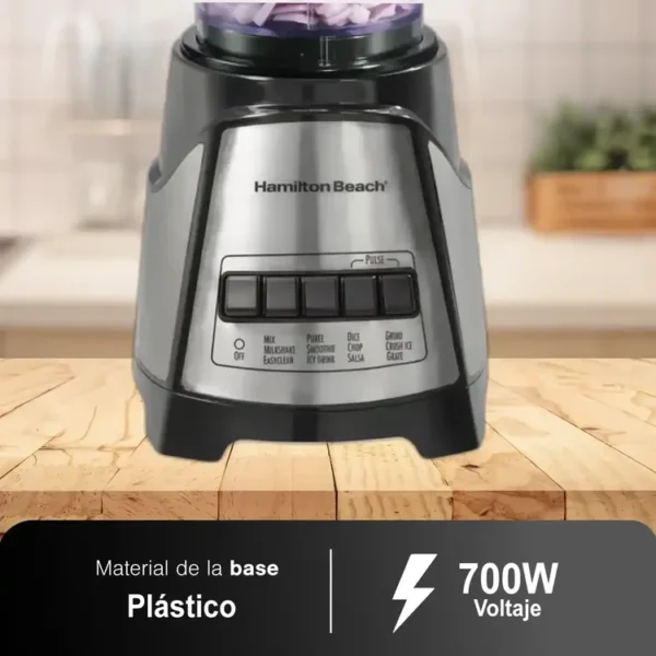 Licuadora HAMILTON BEACH Power Eite 58149 con picatodo Negro - Imagen 4