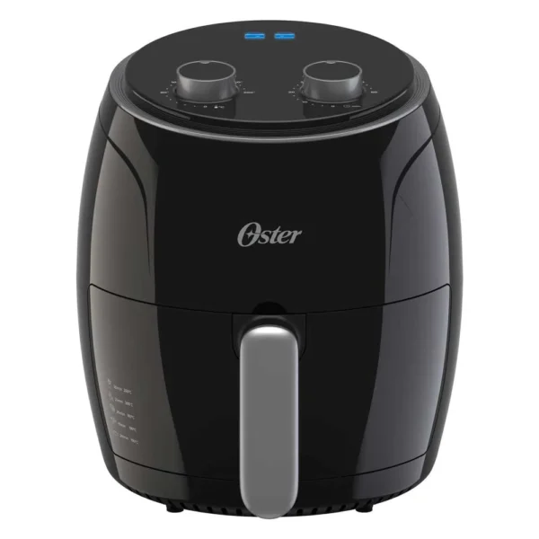 Oster® Freidora de Aire Manual, 3.8L de Capacidad, con Controles de Tiempo y Temperatura, Negra