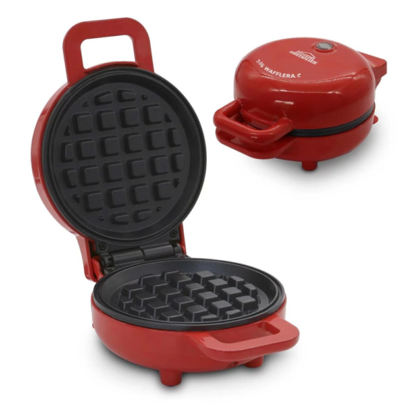 Mini Wafflera Eléctrica – Roja Home Elements