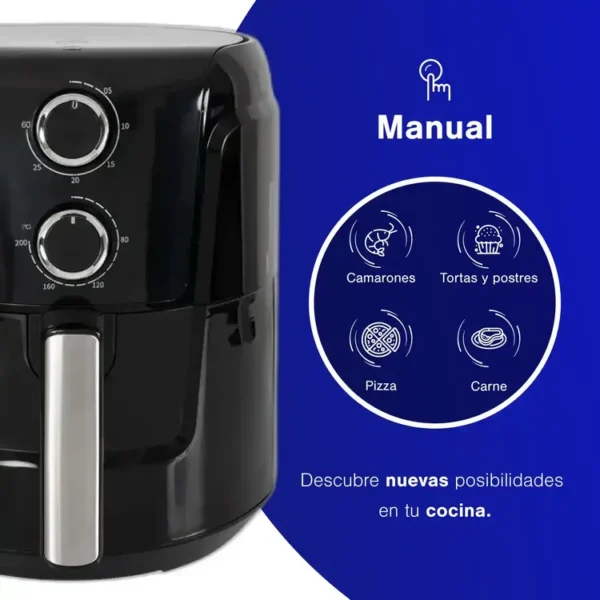 Freidora de Aire KALLEY 4.5 Litros K-MAF45 Negro - Imagen 3